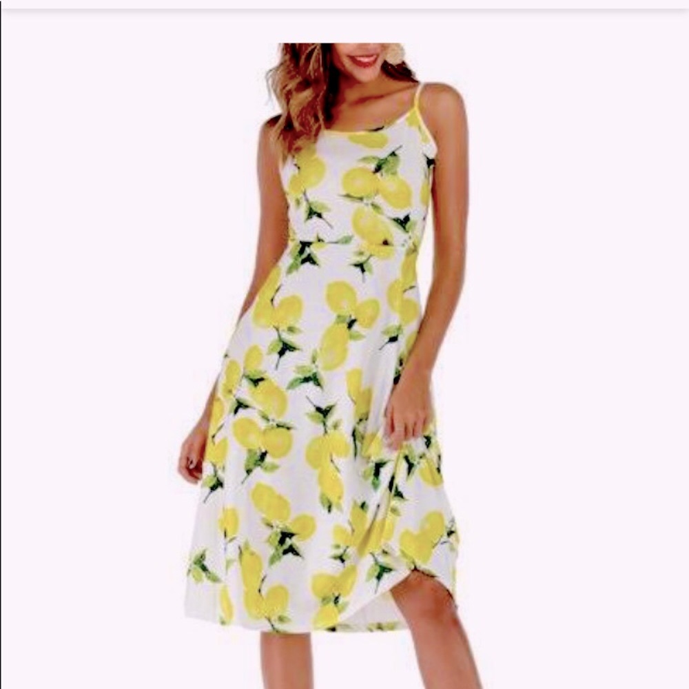 Lemon print sundress 10 med NEW